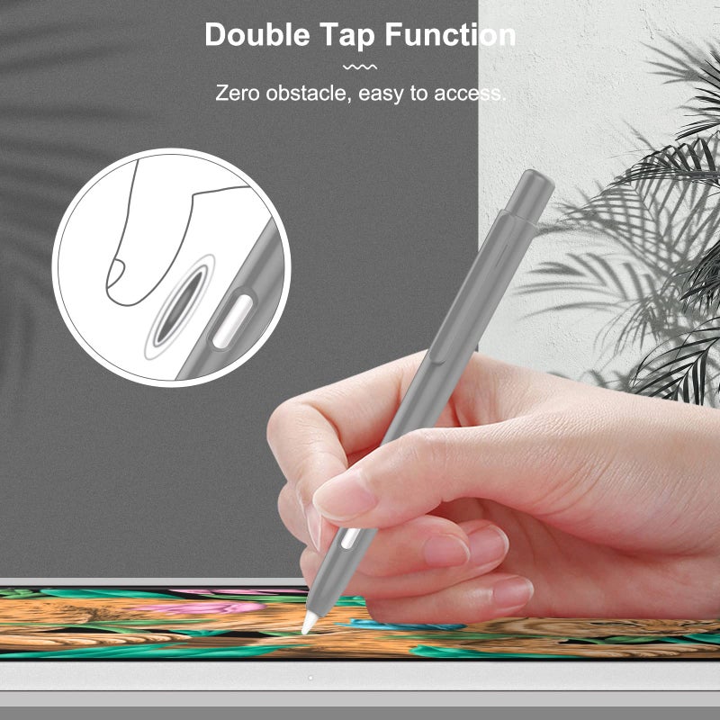 MoKo Holder Case Compatible with Apple Pencil 2nd Generation, Retractable Protective Apple Pencil Cover with Sturdy Clip, Hard PC Apple Pencil Case, Support Double-Tap, Dark Gray - Image 3