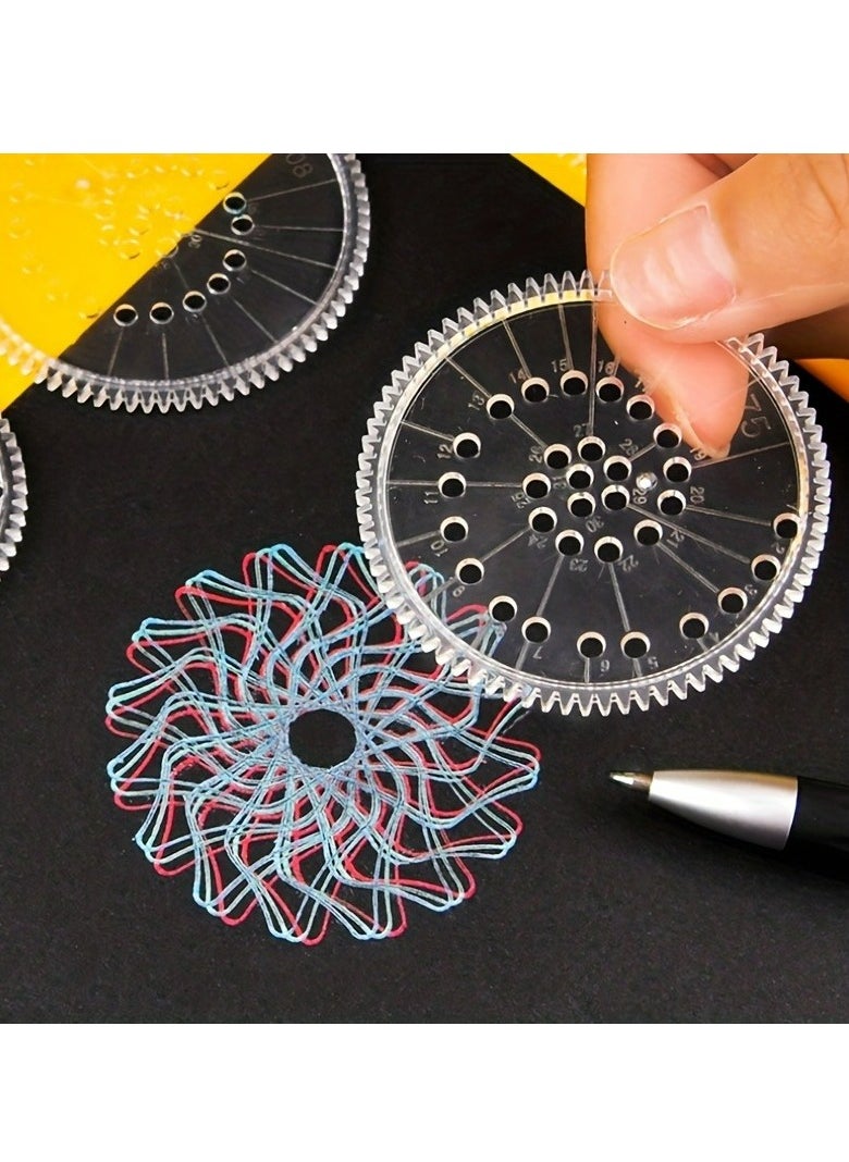 27pcs Ruler Set, Capable Of Drawing Various Patterns, Versatile Tool For Drawing Curved Gears For Elementary School Students