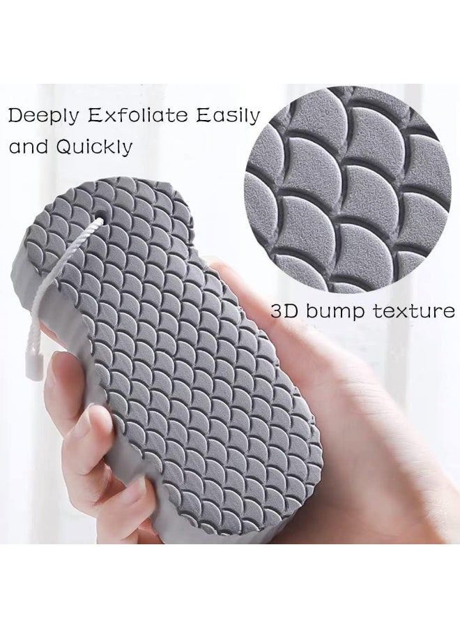 AMM 4 PCS Exfoliating Bath Sponge 3D Brush Soft Body Dead Skin Remover for Adults Babies - Image 5