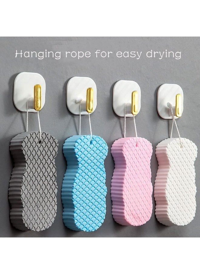 AMM 4 PCS Exfoliating Bath Sponge 3D Brush Soft Body Dead Skin Remover for Adults Babies - Image 1