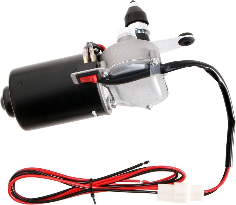 Qarmar 12V Electric UTV Windshield Wiper Motor Kit Fits Polaris Ranger RZR Kawasaki Honda Pioneer Golf Cart Agriculture Vehicle,110 Degree Swing + Wipers (Multi Sizes) - Image 5