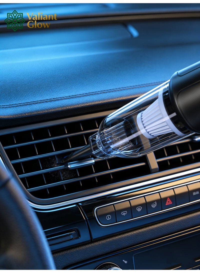 Valiant Glow Handheld cordless vacuum cleaner | Car vacuum cleaner, portable vacuum cleaner, outdoor vacuum cleaner, camping vacuum cleaner | 120W high power | 3200pa suction power | Cordless charging and portable design | Suitable for cleaning pet hair, sofas, cars, and offices. - Image 4