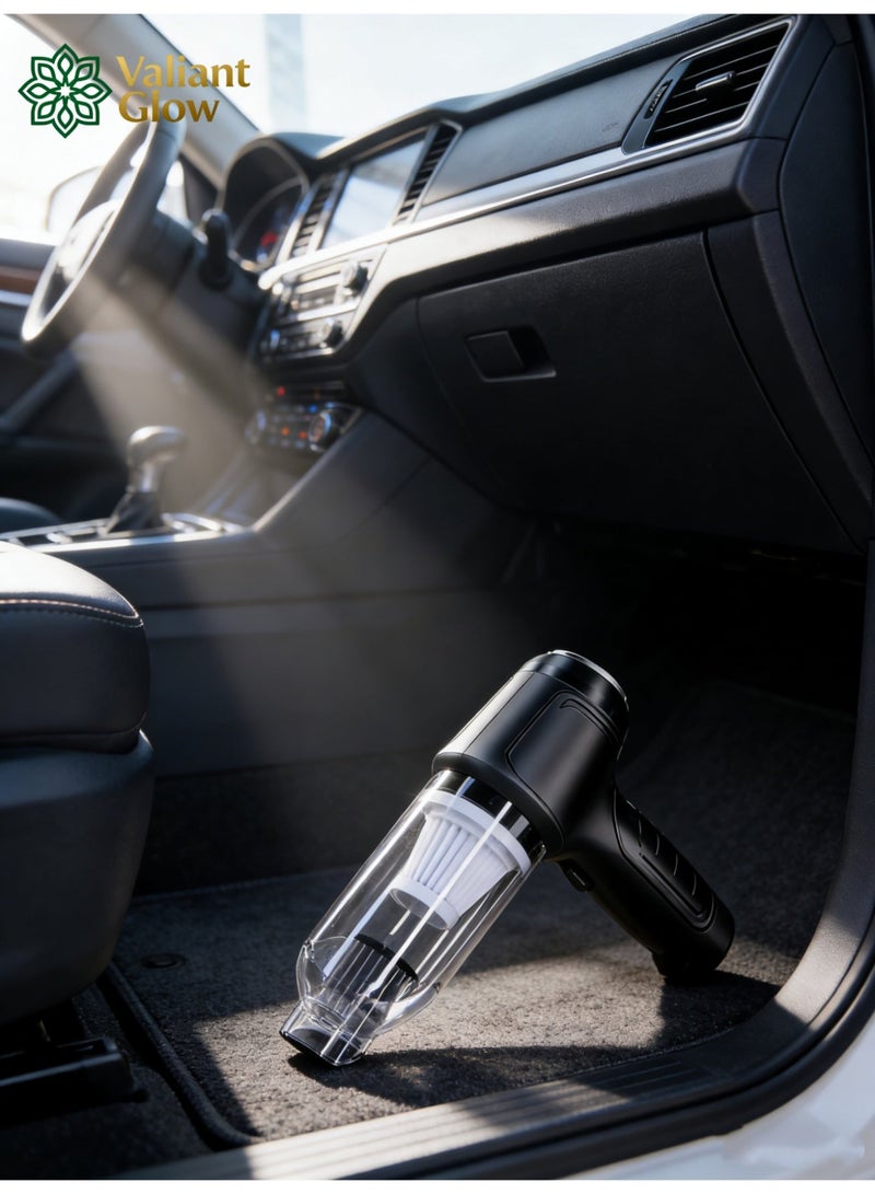 Valiant Glow Handheld cordless vacuum cleaner | Car vacuum cleaner, portable vacuum cleaner, outdoor vacuum cleaner, camping vacuum cleaner | 120W high power | 3200pa suction power | Cordless charging and portable design | Suitable for cleaning pet hair, sofas, cars, and offices. - Image 2