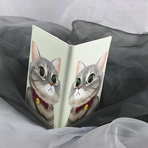 MayeBridge Cute Cat Passport Horder PU Leather Kitty Passport Cover Travel Cat Passport Book Holder For Girls Teens (Cat 1014B) - Image 3
