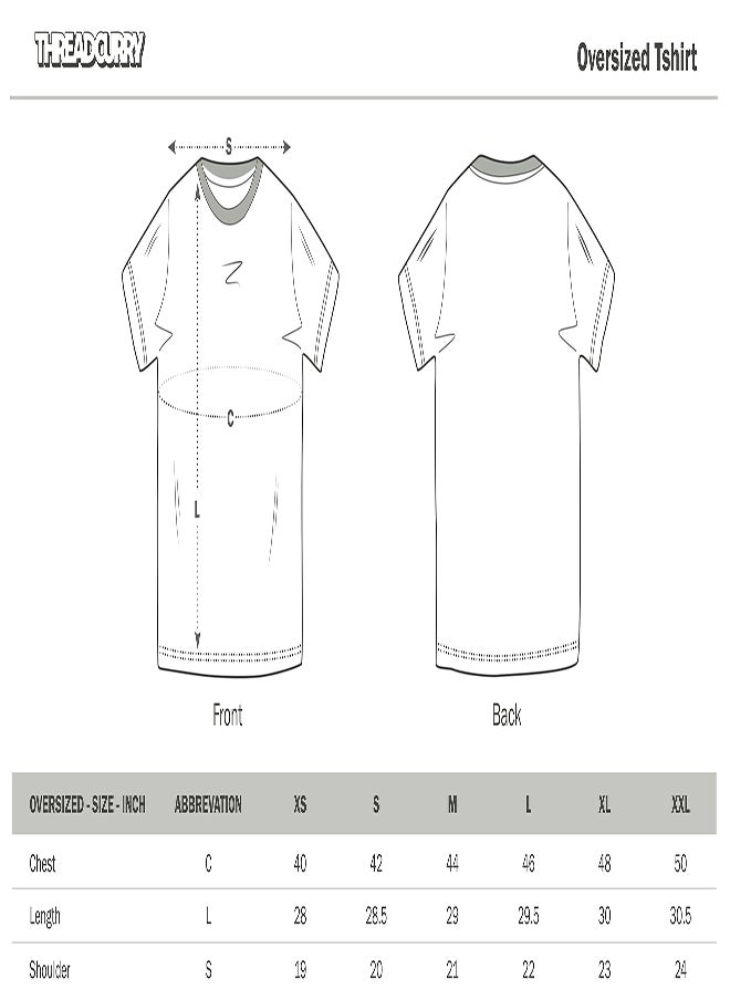 THREADCURRY - THREADCURRY Ramen Anatomy Oversized Drop Shoulder Cotton Loose Printed T-Shirt for Men - Image 1