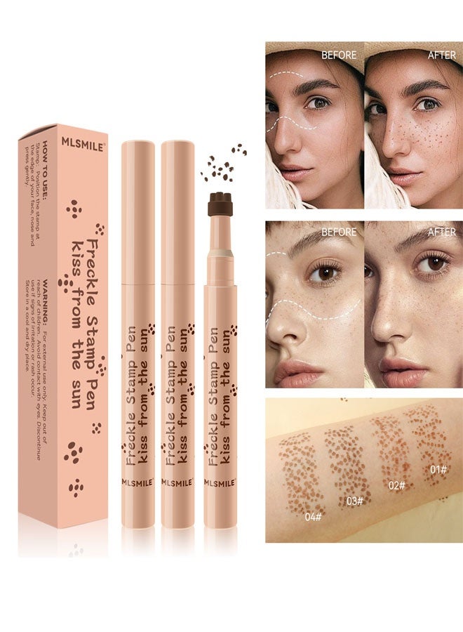 كيلا قلم تحديد النمش 2 في 1 مزدوج الأطراف باللون البني الفاتح، مقاوم للماء وسريع الجفاف، نقطة ناعمة للنمش الصناعي، قلم تحديد النمش الصناعي طويل الأمد يشبه الحياة الطبيعية لتزيين الوجه من Sunkissed Makeup - Image 1