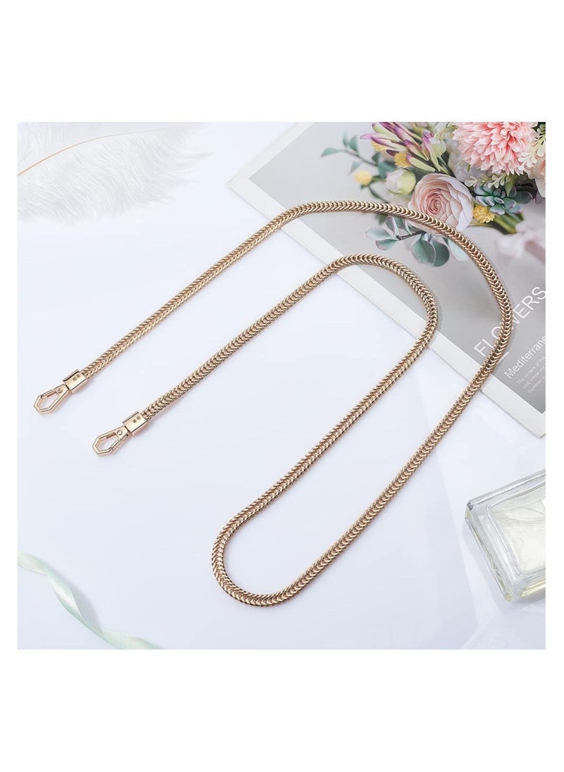 SYOSI SYOSI Snake Bag Chains Golden Bag Chain Strap Replacement 7mm Wide Flat Chain Strap with Alloy Swivel Clasps Chunky Metal Chains for Wallet Clutch Satchel Tote Bag Shoulder Crossbody Bag (47.2in)  - Image 3