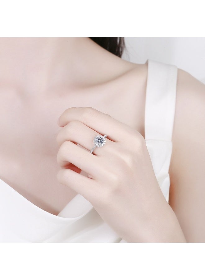 Moissanite Adjustable Engagement Ring, Promise Eternity Ring for Women,Wedding Rings,Jewelry Gift,Friendship Promise Fashion Jewelry Valentine Gifts for Women（Adjustable opening） - Image 3