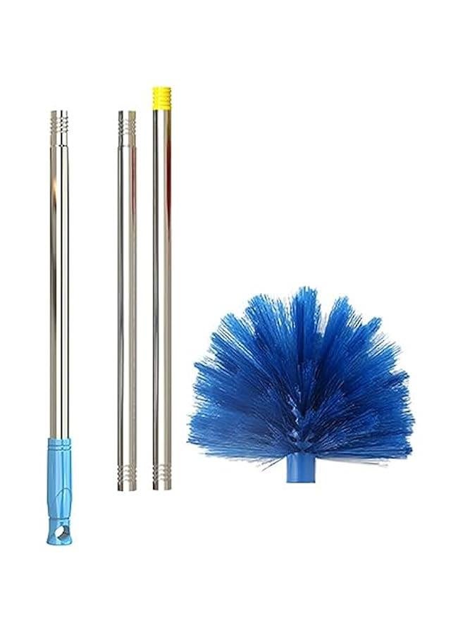 Cobweb Duster with Extension Pole 51 Inch Webster Cobweb Duster Spider Web Brush for High Ceilings Corners Outdoor Indoor Web Cleaning - Image 1