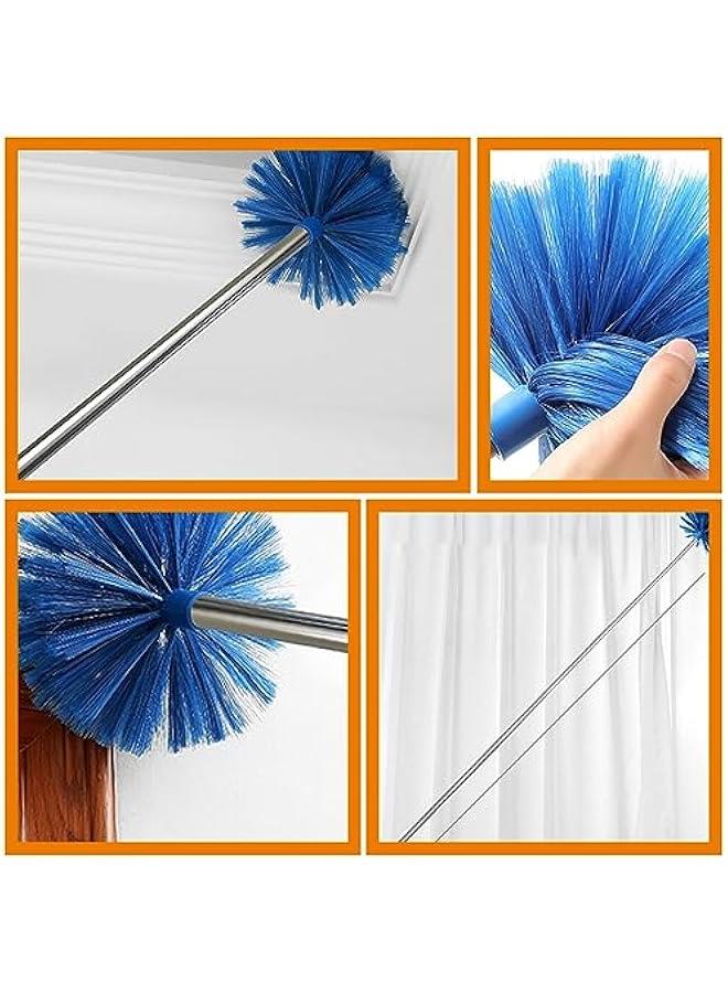Cobweb Duster with Extension Pole 51 Inch Webster Cobweb Duster Spider Web Brush for High Ceilings Corners Outdoor Indoor Web Cleaning - Image 3