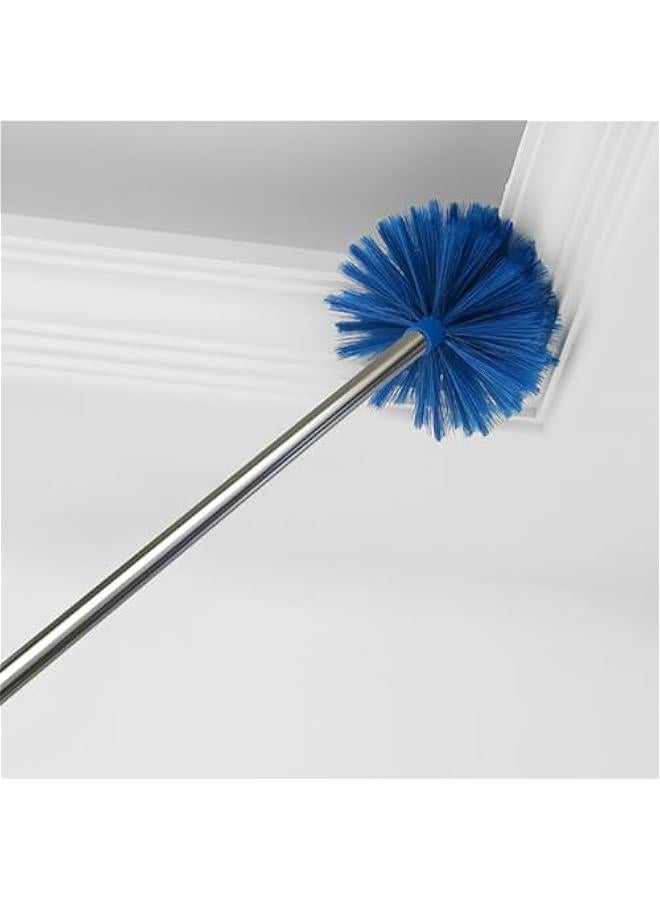 Cobweb Duster with Extension Pole 51 Inch Webster Cobweb Duster Spider Web Brush for High Ceilings Corners Outdoor Indoor Web Cleaning - Image 4