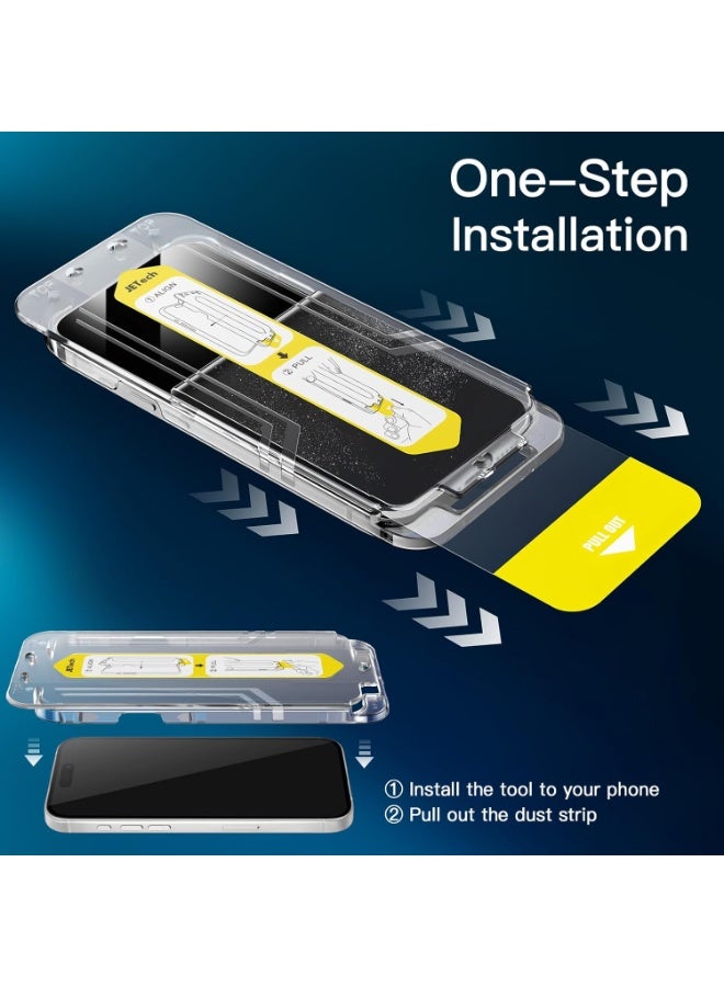 blupebble iPhone 16 Pro Max Privacy Screen Protector 6.9 inch 2.5D with Applicator Easy Installation Graphene Rock Series Tempered Glass, Scratch Resistant, Anti-Fingerprint, Bubble Free, Case Friendly, 9H Tempered Glass Film - Image 3