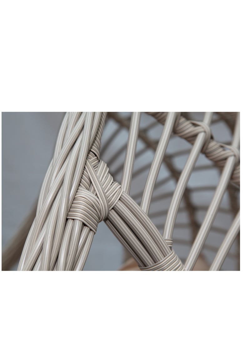 Swin Furniture Swin Single-seater Aluminum Outdoor Swing Chair for Garden Beige - Image 4