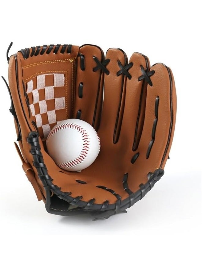 General Kids 10.5 inch Premium Leather Baseball Glove with one Free Baseball - Ideal for Youth and Softball - Baseball Mitts  - Image 1