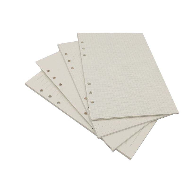 Chris.W A5 6-Ring Loose Leaf Binder Journal from Chris.W, w/ 80 Insert Pages(Dot Grid/Square Grid/Ruled/Blank) + 6 Index Divider Tabs + 1 Clear Page Maker + 1 Ziplock Pouch Included, Refillable - Image 5