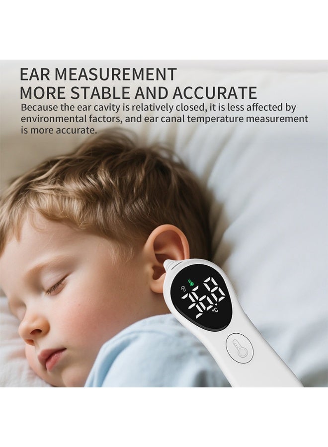 كيلو كيلو فولت مقياس حرارة إلكتروني بالأشعة تحت الحمراء للاستخدام المنزلي الطبي، مقياس حرارة للجبهة والأذن للأطفال - Image 1