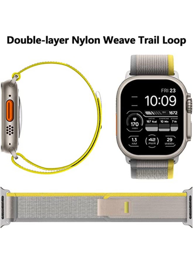SHOPI - Trail Loop Compatible with Apple Watch Band 49mm 45mm 44mm 42mm 41mm 40mm 38mm, Nylon Weave Sport Loop Men Women Adjustable Pull Tab Strap for Apple Watch Ultra iWatch Series 8 7 6 5 4 3 2 1 SE - Image 1
