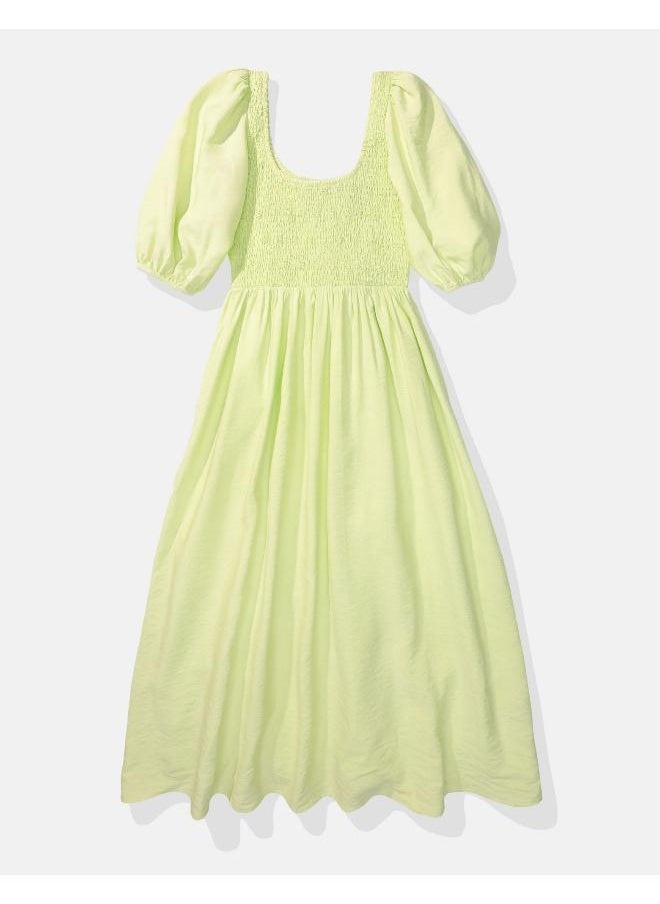 American Eagle Puff Sleeve Belted Dress  - Image 4
