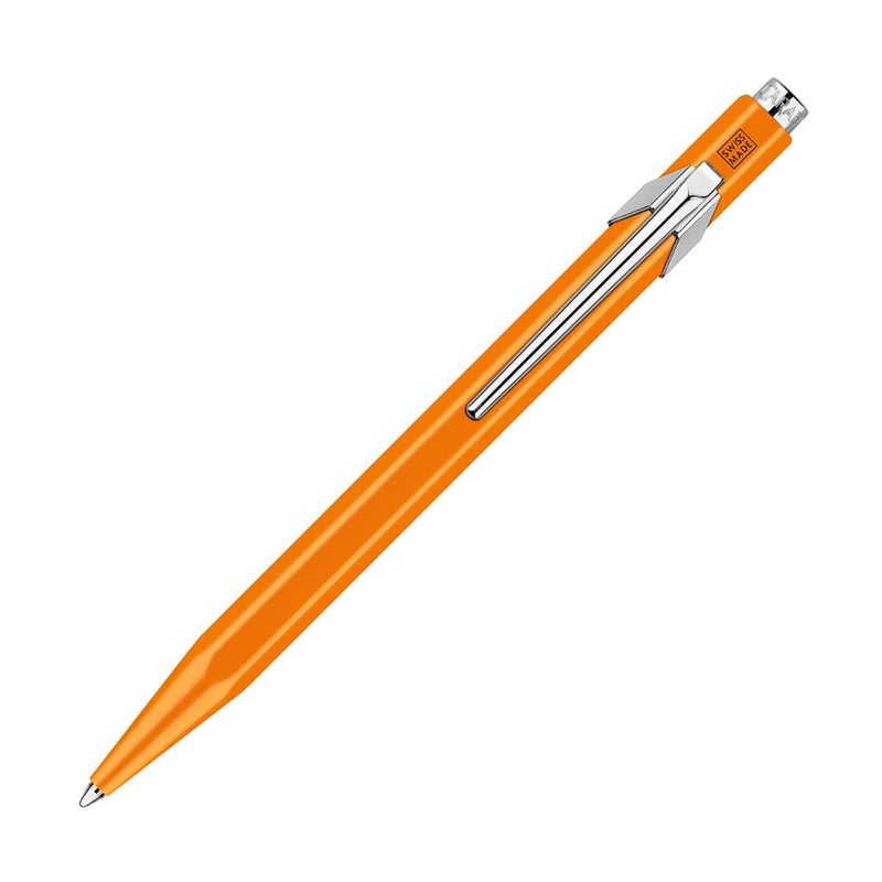 Caran d'Ache CREATIVE ART MATERIALS Caran D'ache Ballpoint Pen Metal Fluor Orange (849.030) - Image 4