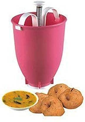 HETARMI ENTERPRISE Hetarmi MEDUVADA Maker for Perfectly Shaped Crispy Medu Vada Donut Maker Medu vada Maker with Stand Hygienic Hasslefree Multi Color - Image 1