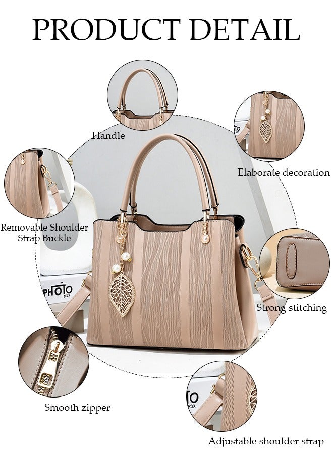 DUNISO Women's Fashion Handbag Faux Leather Crossbody Bag For Women Large Capacity Tote Bags Top Handle Satchel Fashionable Travel Shoulder Bag For Ladies  - Image 3