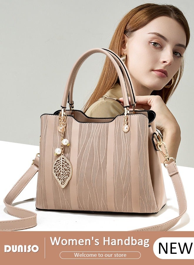 DUNISO Women's Fashion Handbag Faux Leather Crossbody Bag For Women Large Capacity Tote Bags Top Handle Satchel Fashionable Travel Shoulder Bag For Ladies  - Image 1