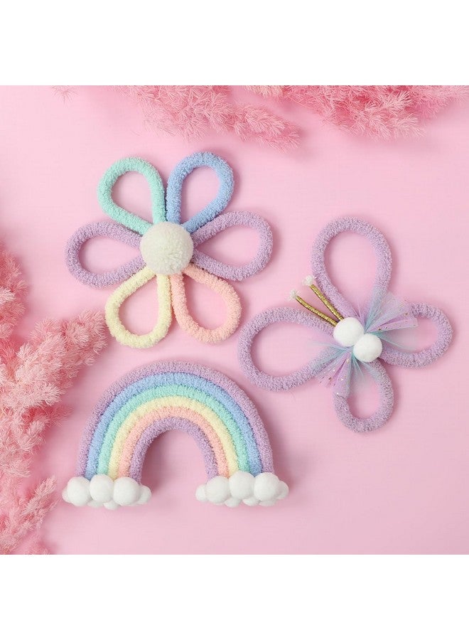 Treehole Rainbow Decor Wall Hanging Decor Handmade Macrame Colorful Cloud with Ball for Kids Room Girls Bedroom Baby Shower Nursery Decorations Kids Room Wall Decor for Bedroom Playroom Classroom - Image 5