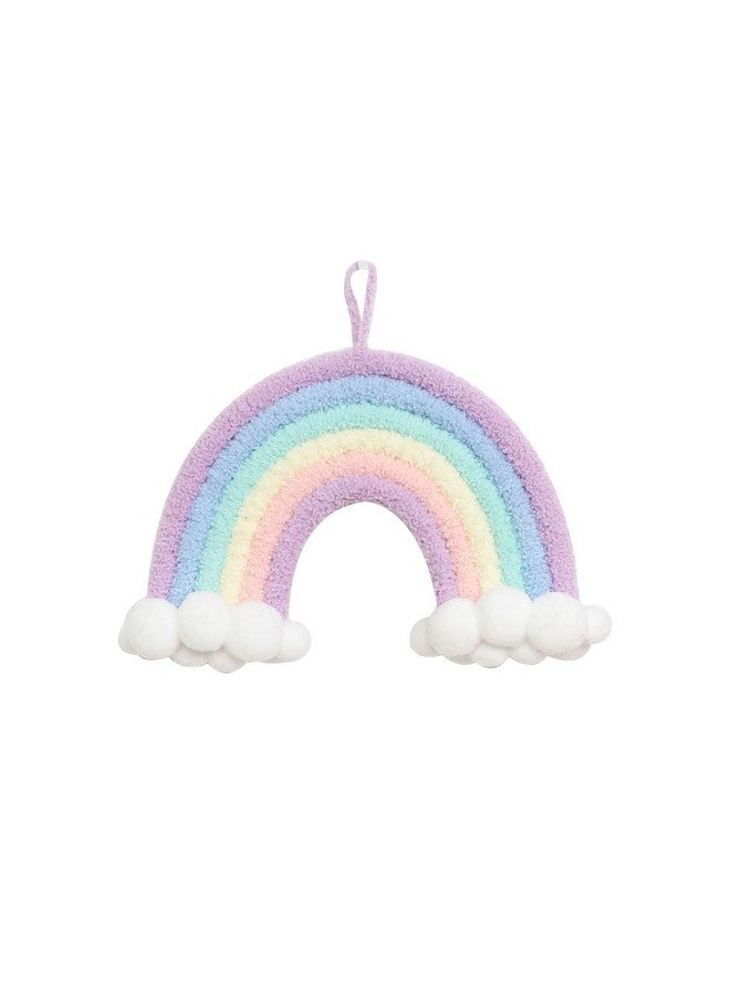 Treehole Rainbow Decor Wall Hanging Decor Handmade Macrame Colorful Cloud with Ball for Kids Room Girls Bedroom Baby Shower Nursery Decorations Kids Room Wall Decor for Bedroom Playroom Classroom - Image 1