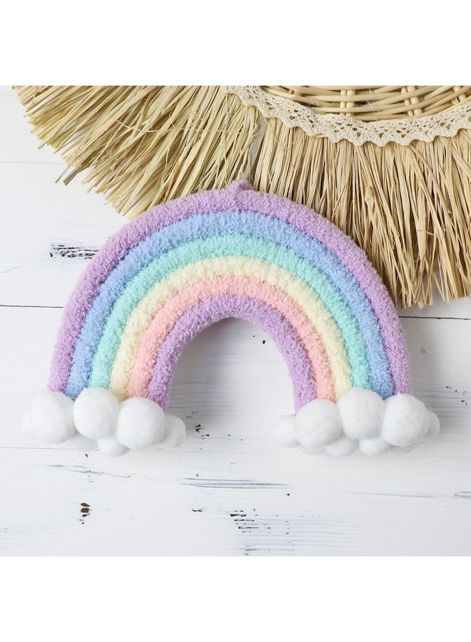 Treehole Rainbow Decor Wall Hanging Decor Handmade Macrame Colorful Cloud with Ball for Kids Room Girls Bedroom Baby Shower Nursery Decorations Kids Room Wall Decor for Bedroom Playroom Classroom - Image 2