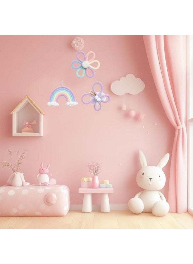 Treehole Rainbow Decor Wall Hanging Decor Handmade Macrame Colorful Cloud with Ball for Kids Room Girls Bedroom Baby Shower Nursery Decorations Kids Room Wall Decor for Bedroom Playroom Classroom - Image 4