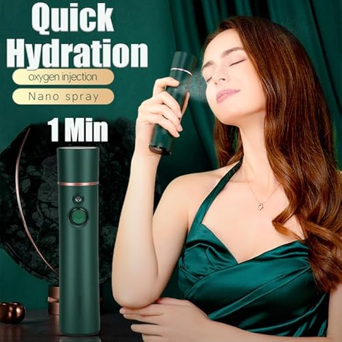 Elitzia Oxygen Facial Machine Oxygen Injection Skin Care Spa Nano Facial Mister Hydration Anti Aging Nourishing Handheld Atomizer Face Care Improve Absorption Portable Mist Sprayer Women 1PCS ETKD88SA - Image 2