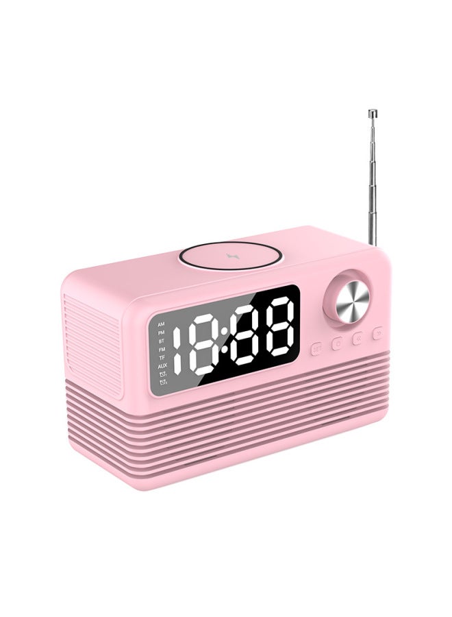 AEC Bluetooth Speaker 15w Wireless Charging Clock Led Audio New Hotel Supplies Retro Wireless Charging Bluetooth Audio - Image 1