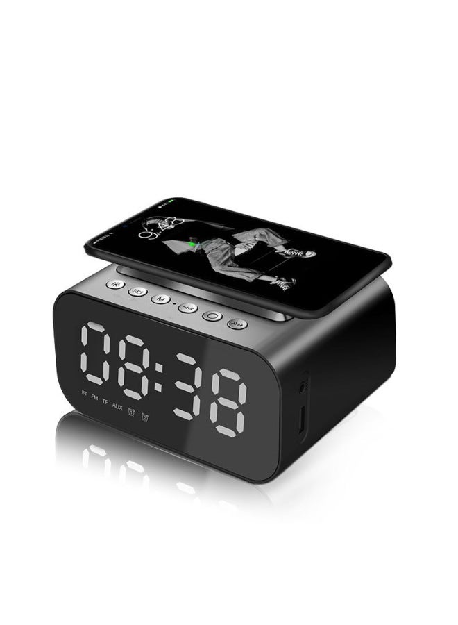 AEC Bluetooth Speaker 15w Wireless Charging Clock Led Audio New Hotel Supplies Retro Wireless Charging Bluetooth Audio - Image 4