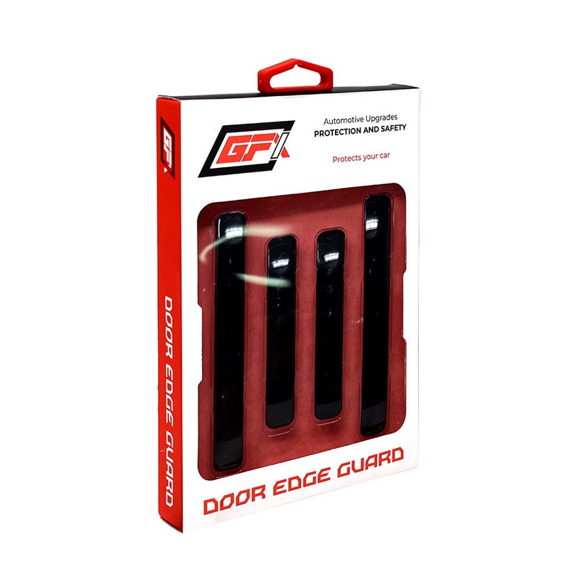 GFX Stainless Steel Car Door Edge Protector Guard Scratch (4Pcs) (Venus-Black) - Image 1