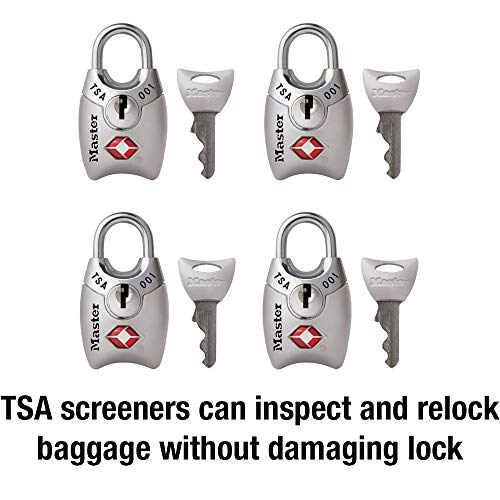 Master Lock 4689Q TSA Approved Luggage Lock, 4 Pack, Colors May Vary - Image 3