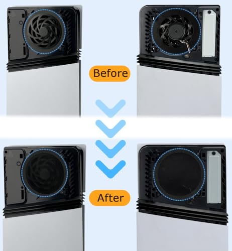 Chanvoo PS5 Slim/Pro Dust Cover Protector, 4 Pack Fan Dustproof Filter Mesh, High-Density Breathable Mesh Dust Cover for Cooling Fan, Compatible with Digital & Disc Edition (Black) - Image 4