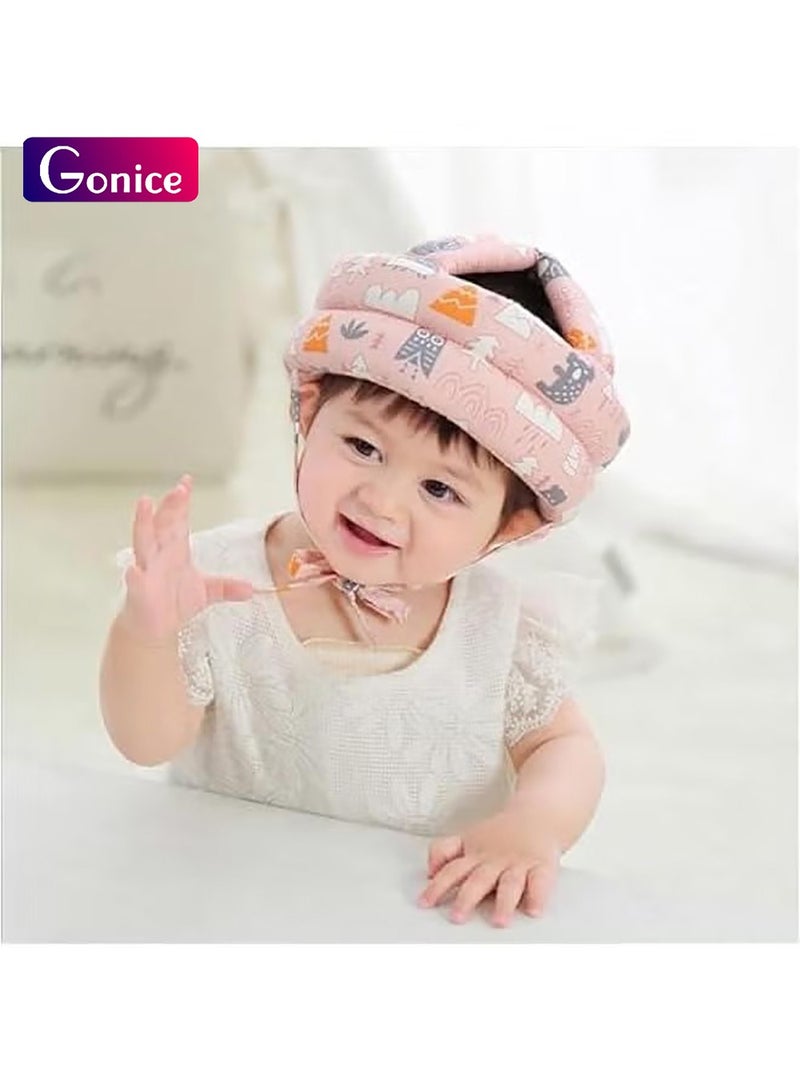 Gonice Hibobi Infant Toddler Helmet, Baby Safety Helmet, Adjustable Baby Head Protector for No Bump Head Cushion Bumper Bonnet Baby Protection Hat for Running Walking Crawling - Image 1
