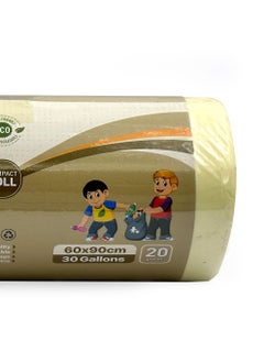 Tru Vanilla Scented Garbage Bags Compact Roll 60x90cm 30 Gallon ( 20pc x 3 Rolls ) 60 bags  - Image 4