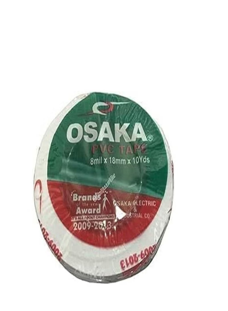 أوساكا مجموعة من ١٠ أشرطة بيضاء لكرات التنس والكريكيت | عبوة من ١٠ لفات لأشرطة الكرات والكريكيت - Image 3