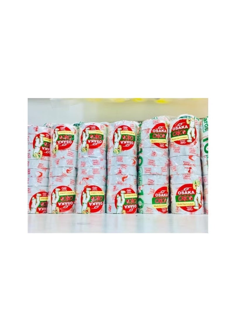 أوساكا مجموعة من ١٠ أشرطة بيضاء لكرات التنس والكريكيت | عبوة من ١٠ لفات لأشرطة الكرات والكريكيت - Image 2