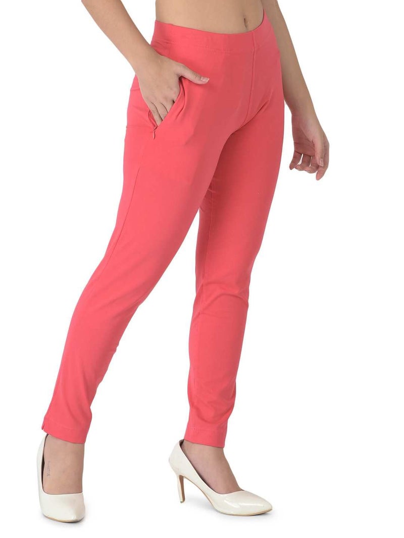 Dollar Missy Women's Solid Kurti Pant - M Pink - Image 3