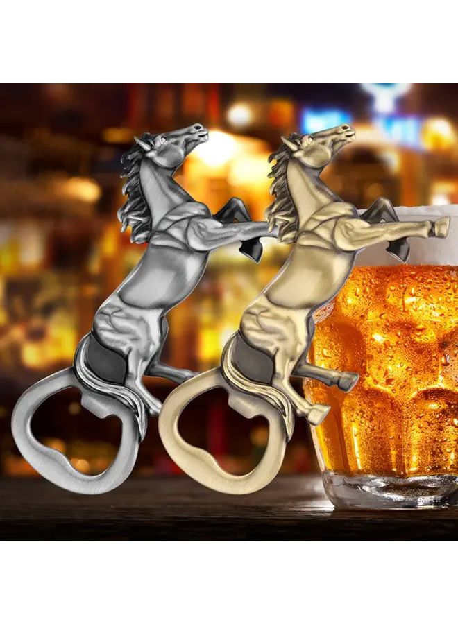 فتاحة زجاجات معدنية على شكل حصان برونزي للبيرة والشمبانيا هدية لحفلات البار - Image 2