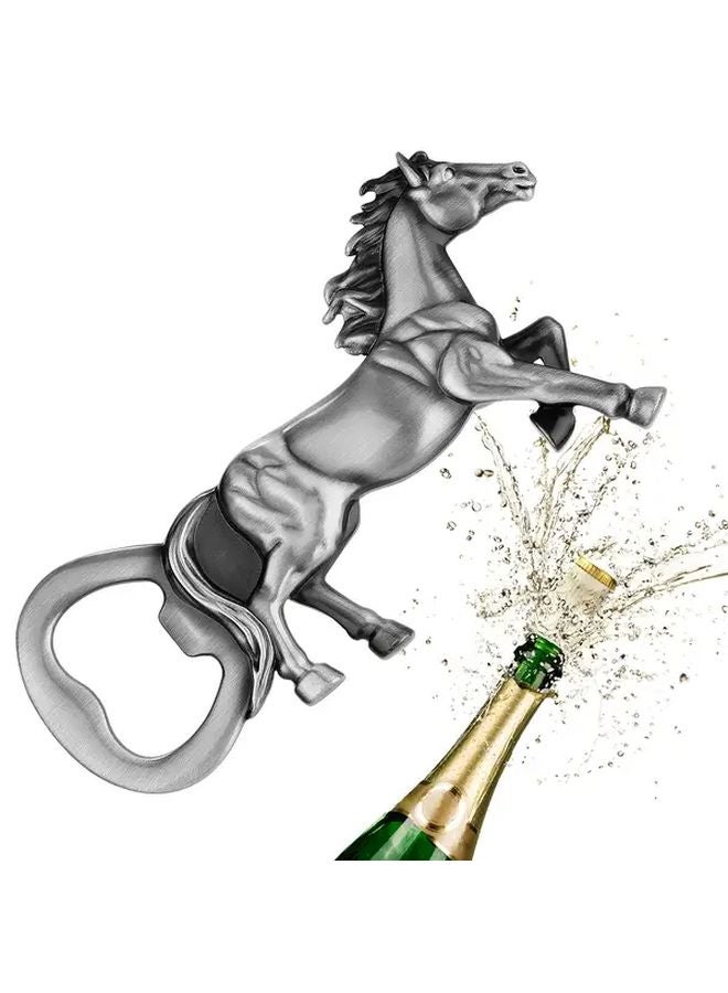 فتاحة زجاجات معدنية على شكل حصان برونزي للبيرة والشمبانيا هدية لحفلات البار - Image 4