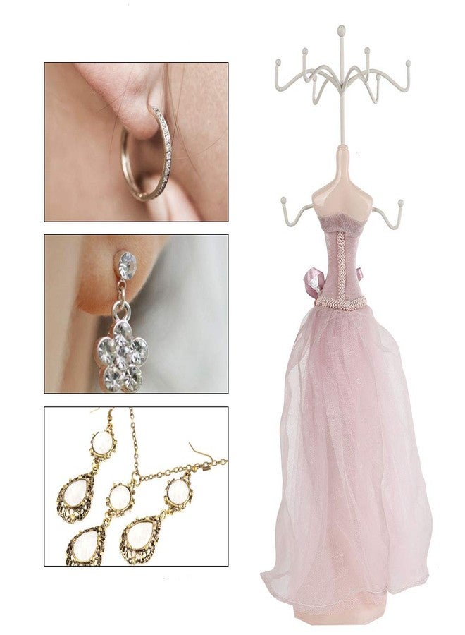 EIMSOAH Fashion Jewelry Display Stand, Jewelry Rack, Dress Form Earring Necklace Ring Holder Stand, for Girls (Big Model) - Image 4