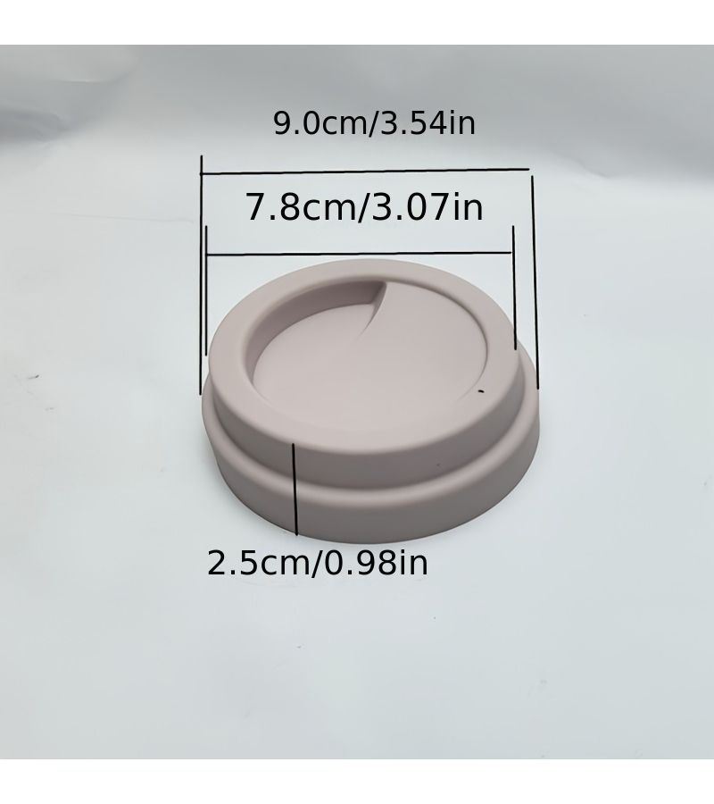 Light Blue Silicone Mug Lid Set 4pcs Travel Coffee Cup Lid Reusable - Image 1