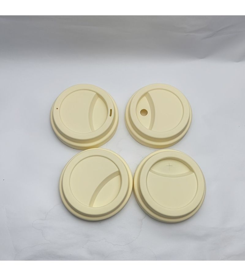 Light Blue Silicone Mug Lid Set 4pcs Travel Coffee Cup Lid Reusable - Image 3