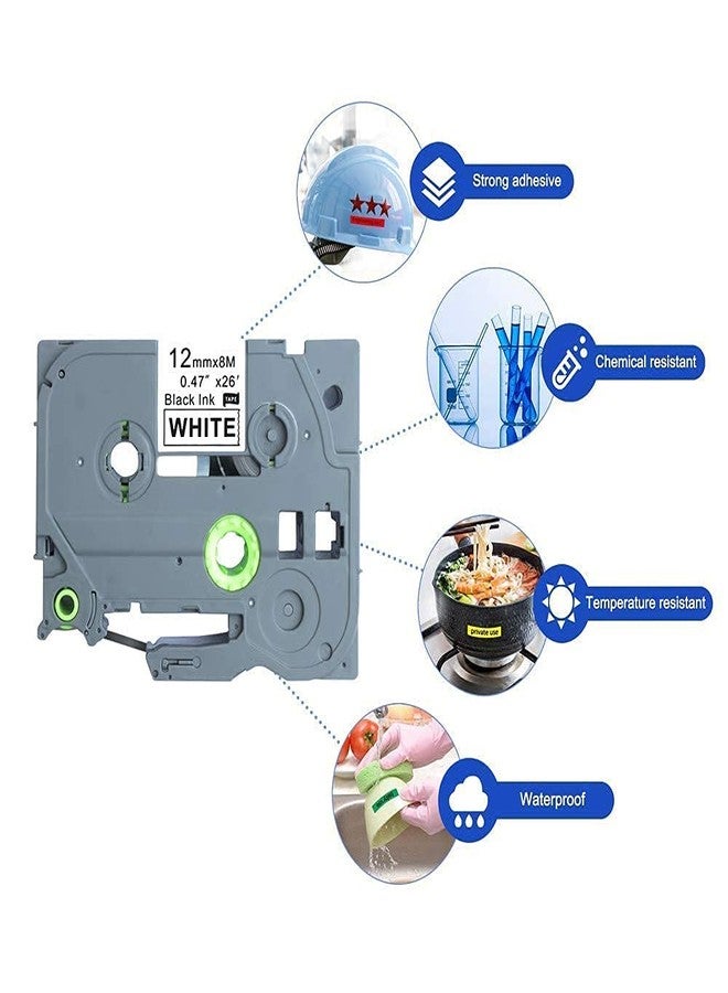 Aomya 2 Pack Standard Laminated Label Tape Compatible for Brother TZe-131 TZe131 TZ-131 12mm 1/2 Inch Black on Clear Compatible for Brother P-Touch Label Maker 26.2ft - Image 5
