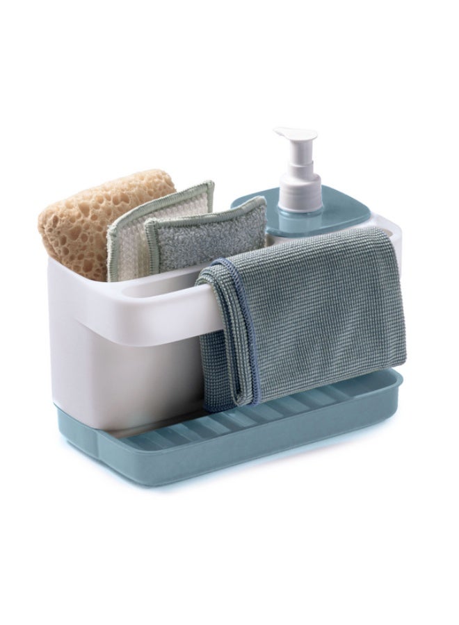 Snips Tidy Up Dish Washing Set with Soap Dispenser White and Blue 000832 - Image 3