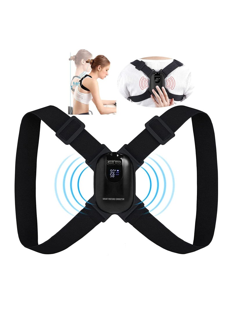 Y&D 1 Piece Smart Posture Corrector with Sensor Vibration Reminder for Men and Women, Backmedic Teens Kids, Adjustable Angle Straps to Help Maintain Correct - Image 1