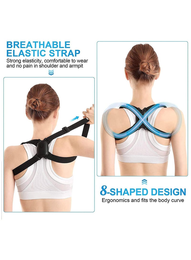 Y&D 1 Piece Smart Posture Corrector with Sensor Vibration Reminder for Men and Women, Backmedic Teens Kids, Adjustable Angle Straps to Help Maintain Correct - Image 2
